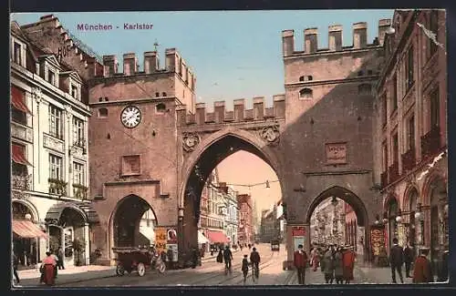 AK München-Au, Blick auf das Karlstor