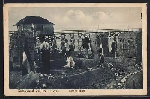 AK Dahme i. Holst, Strandleben und Seebrücke