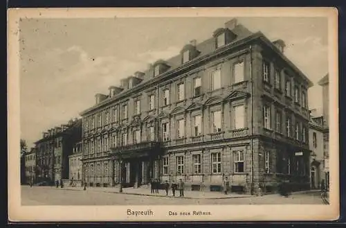 AK Bayreuth, Strassenpartie am neuen Rathaus