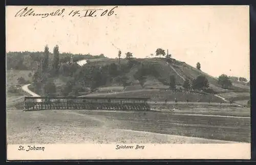 AK St. Johann / Saarbrücken, Blick zum Spicherer Berg