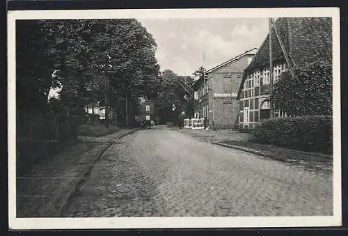 AK Himmelpforten / Niederelbe, Hauptstrasse mit Kutschers Hotel