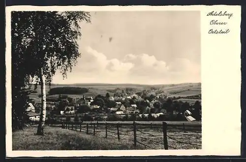 AK Adelsberg / Chemnitz, Blick auf den Oberen Ortsteil