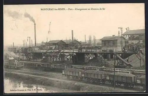 AK Montceau-les-Mines, Chargement en Chemin de fer