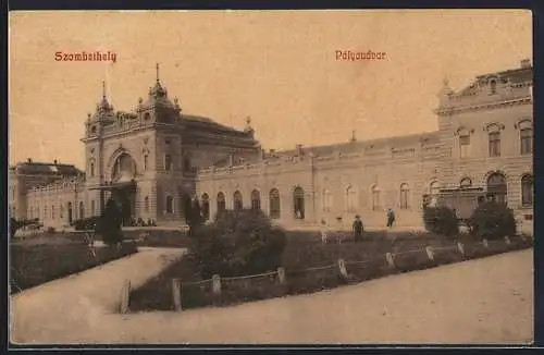 AK Szombathely, Palyaudvar, Bahnhofsgebäude