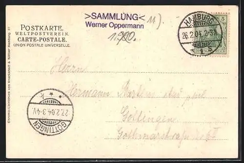 AK Hamburg-St. Pauli, Partie an der Post