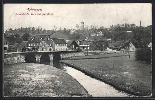 AK Erlangen, Schwabachbrücke mit Burgberg