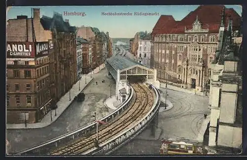 AK Hamburg, Hochbahnstrecke Rödingsmarkt