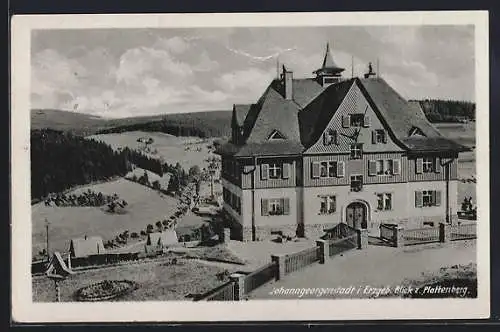 AK Johanngeorgenstadt i. Erzgeb., Blick z. Plattenberg