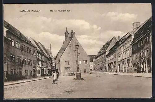 AK Sangerhausen, Markt mit Rathaus