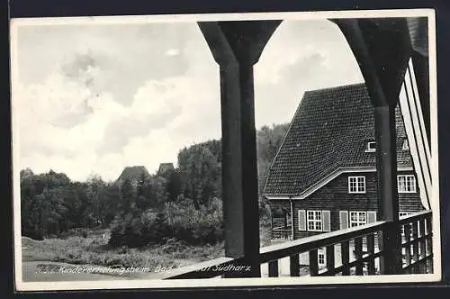 AK Bad Sachsa /Südharz, NSV Kindererholungsheim, Blick vom Balkon