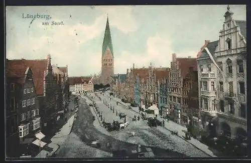 AK Lüneburg, Strassenpartie am Sand