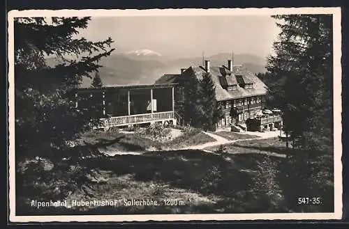 AK Sollerhöhe am Troiseck, Alpenhotel Hubertushof mit den Bergen