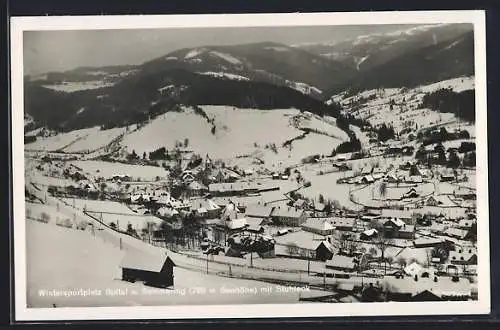 AK Spital a. Semmering, Totalansicht mit Stuhleck im Winter