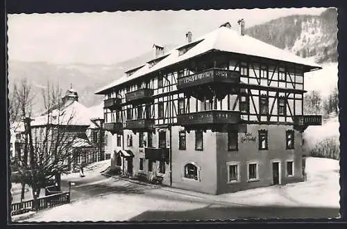 AK Spital a. Semmering, Hotel Hirschenhof im Winter, Inh. Elizabeth Hartl