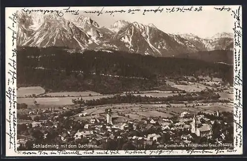 AK Schladming, Ansicht mit dem Dachstein