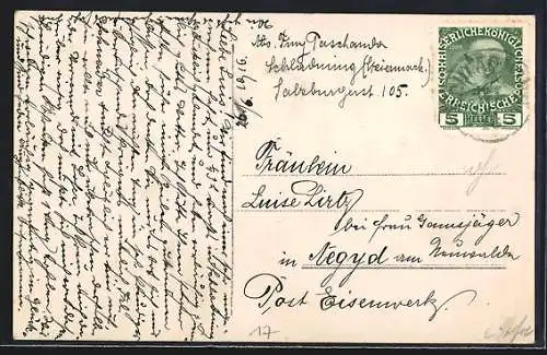 AK Schladming, Ansicht mit dem Dachstein