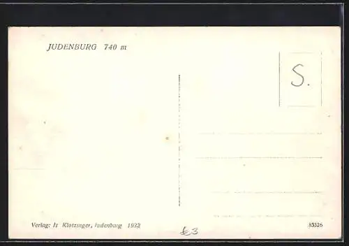 AK Judenburg, Teilansicht mit den Bergen