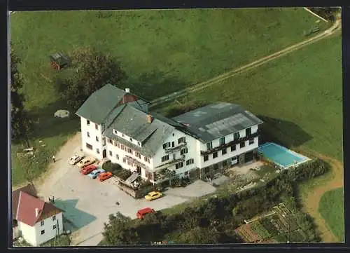 AK Mönichwald, Gasthof-Pension Schwengerer, Fliegeraufnahme