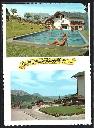 AK Haus /Ennstal, Gasthof Pension Knapplhof, Gäste am Pool