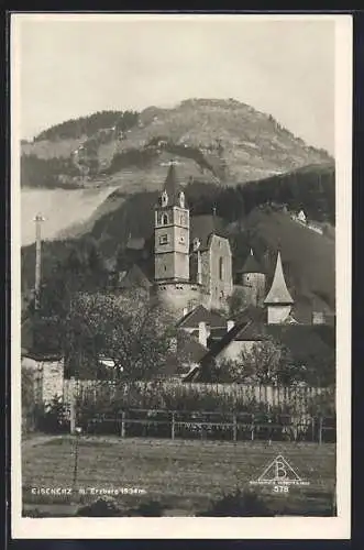 AK Eisenerz, Erzberg mit Pfarrkirche