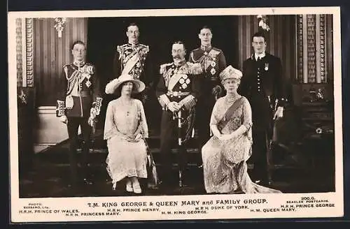 AK The Royal Family, H. M. The King, H. R. H. Prince of Wales, H. R. H. Prince Henry, H. R. H. Prince George