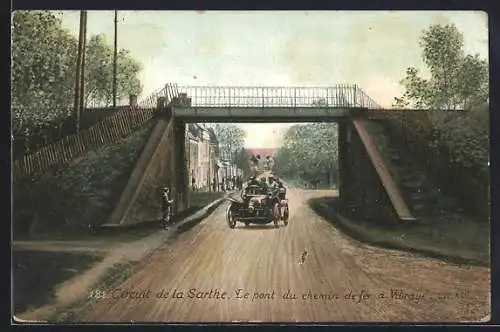 AK Vibraye, Autorennen an der Sarthe, Strecke durch das Dorf