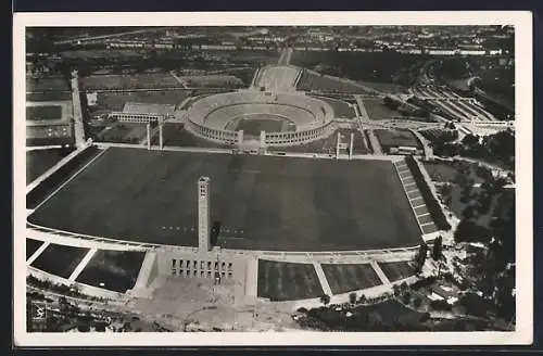 AK Berlin, Reichssportfeld, Olympiastadion, Luftbild