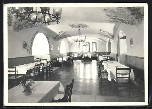 AK Mainz, Gasthaus Kupferbergklause, grosser Saal