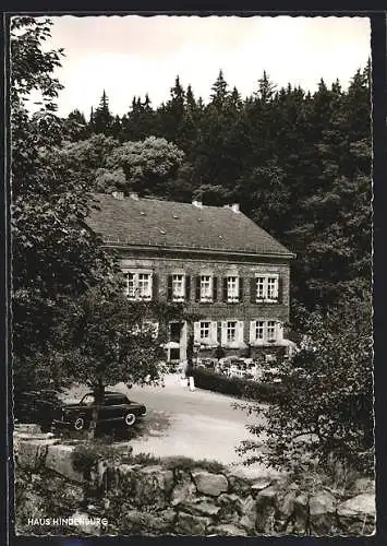 AK Spabrücken, Hotel-Café Haus Hindenburg