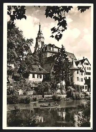 AK Tübingen, Hölderlinturm mit Alter Aula