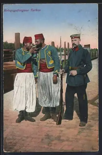 AK Kriegsgefangene Turkos und Wache