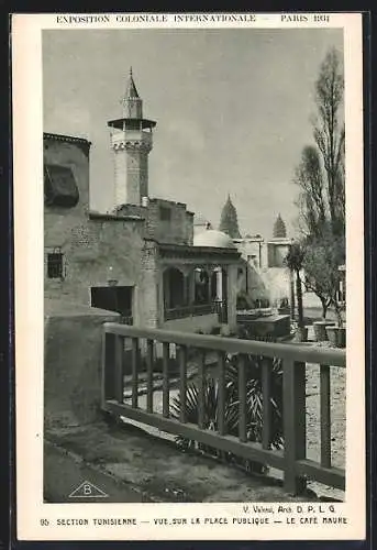 AK Paris, Exposition Coloniale Internationale 1931, Vue Sur la Place Publique-Le Cafe Maure