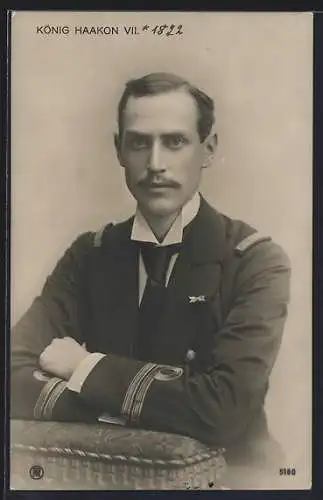 AK König Haakon VII. von Norwegen in Uniform