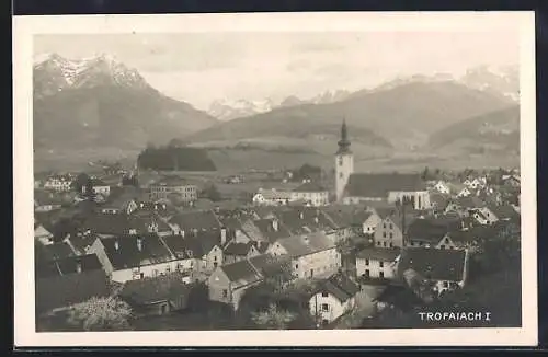 AK Trofaiach, Ortsansicht mit Bergpanorama