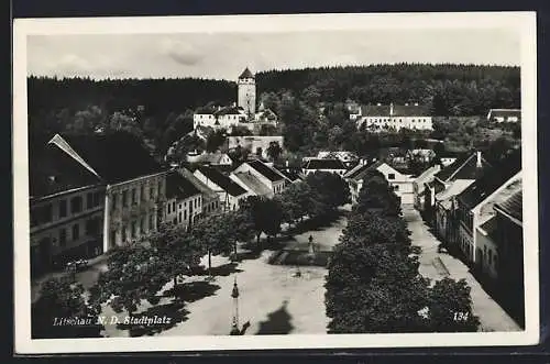 AK Litschau, Blick auf den Stadtplatz