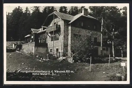 AK Hohe Wand /N. D., Herrgottschnitzerhaus a. d. Wandeck