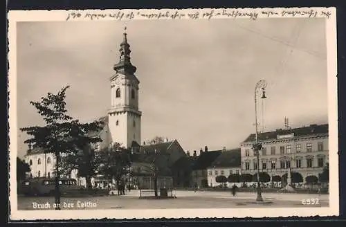 AK Bruck an der Leitha, Partie an der Kirche