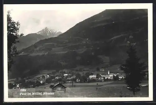 AK Penk im Mölltal, Ortsansicht mit Berglandschaft