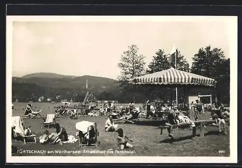 AK Pörtschach am Wörthersee, Strandbad des Parkhotel