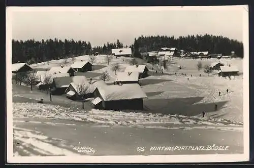 AK Bödele, Ortsansicht im Schnee