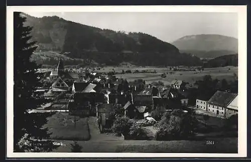 AK Niederwölz /Stmk., Ortsansicht vom Hügel aus