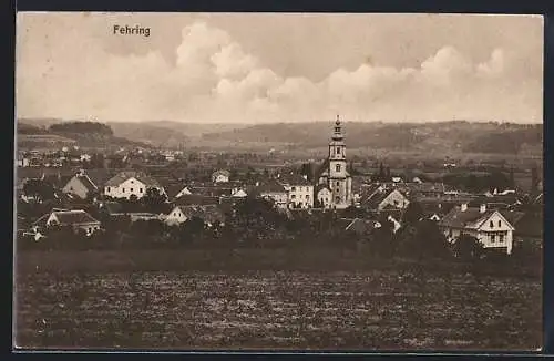 AK Fehring, Ortsansicht vom Feld aus