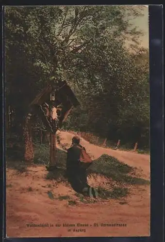 AK Aspang, Waldandacht in der kleinen Klause, St. Coronastrasse