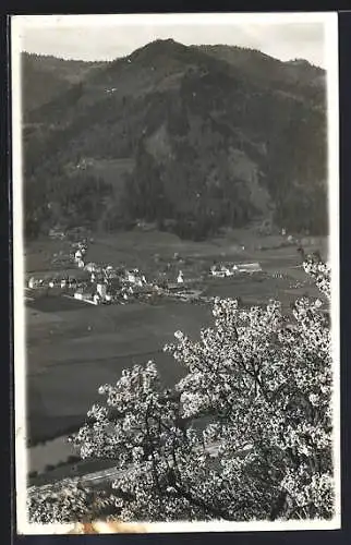 AK St. Georgen an der Mur, Gesamtansicht vom Berg aus