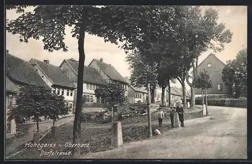 AK Hohegeiss /Oberharz, Partie in der Dorfstrasse