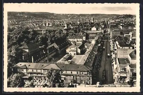 AK Stuttgart, Panoramablick vom Bahnhofturm