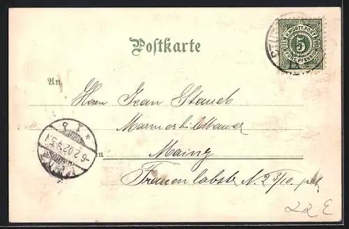 AK Stuttgart, Brand des kgl. Hoftheaters 19.-20.01.1902, Um 1900