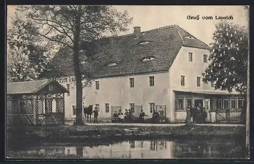 AK Laurich / Bahretal, Gasthof am Weiher