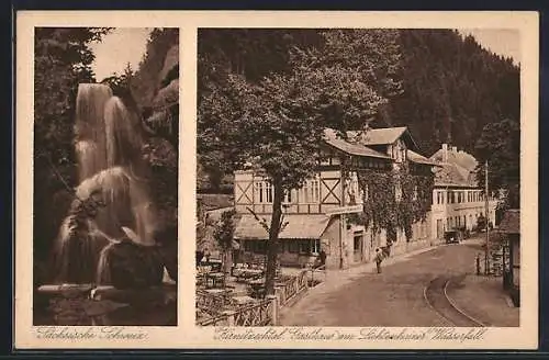 AK Lichtenhain / Sächs. Schweiz, Gasthaus am Lichtenhainer Wasserfall