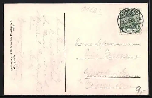 AK Nossen /Sachsen, Ansicht um 1837 nach einer Zeichnung von Ludwig Richter